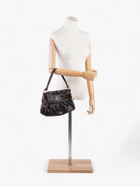 Fendi Chef Dark Brown Zucca Leather Medium