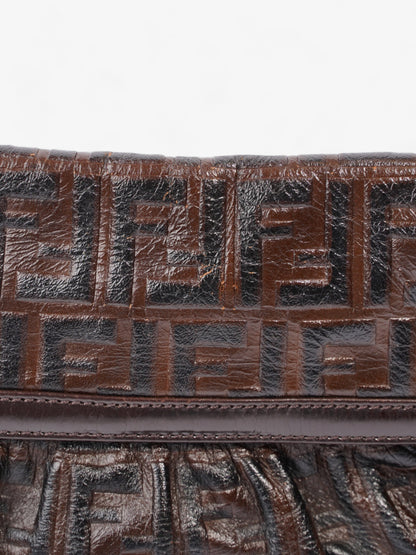 Fendi Chef Dark Brown Zucca Leather Medium