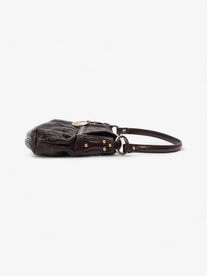 Fendi Chef Dark Brown Zucca Leather Medium