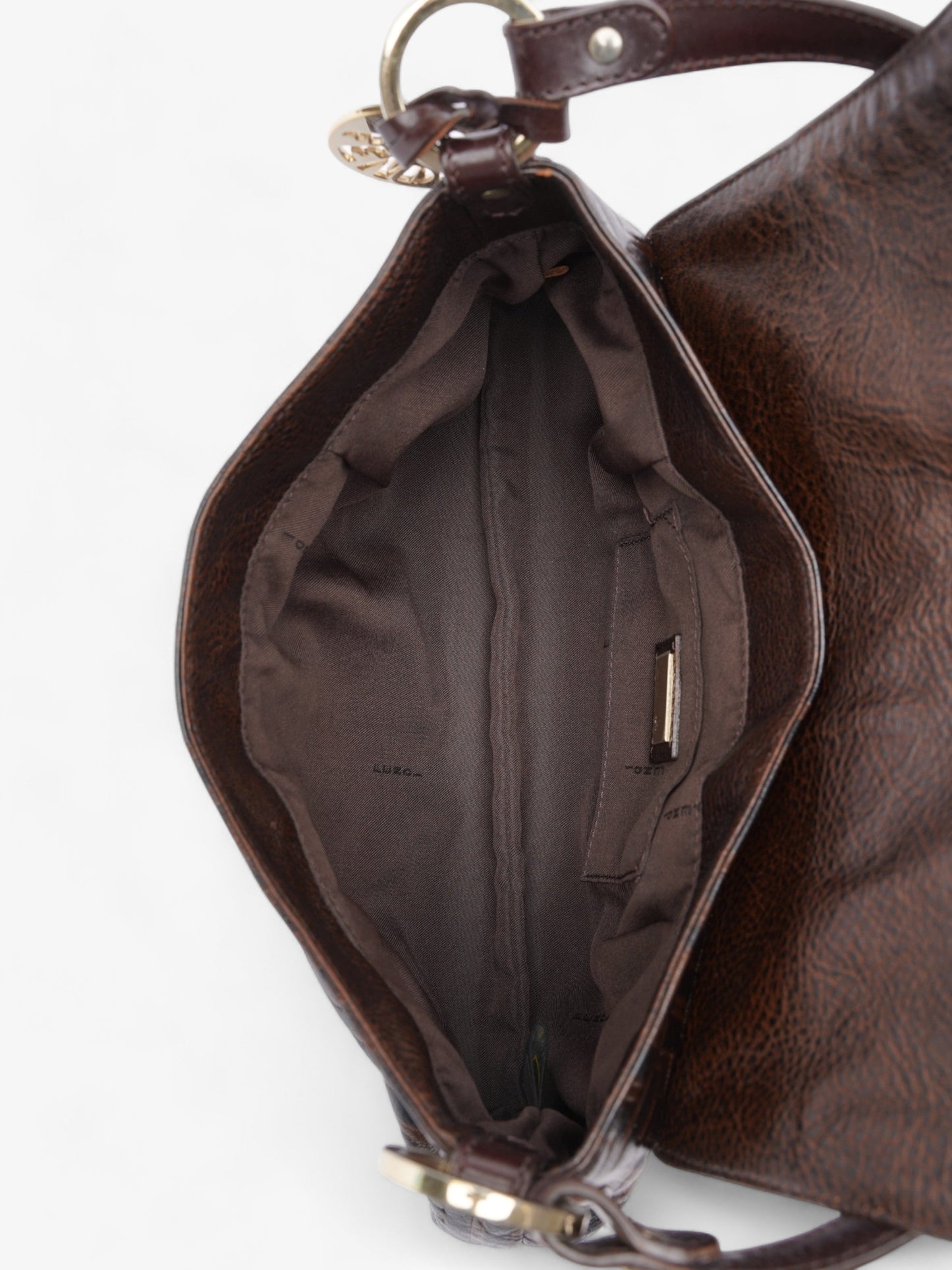 Fendi Chef Dark Brown Zucca Leather Medium