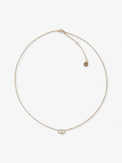 Christian Dior CD Necklace Gold Base Metal