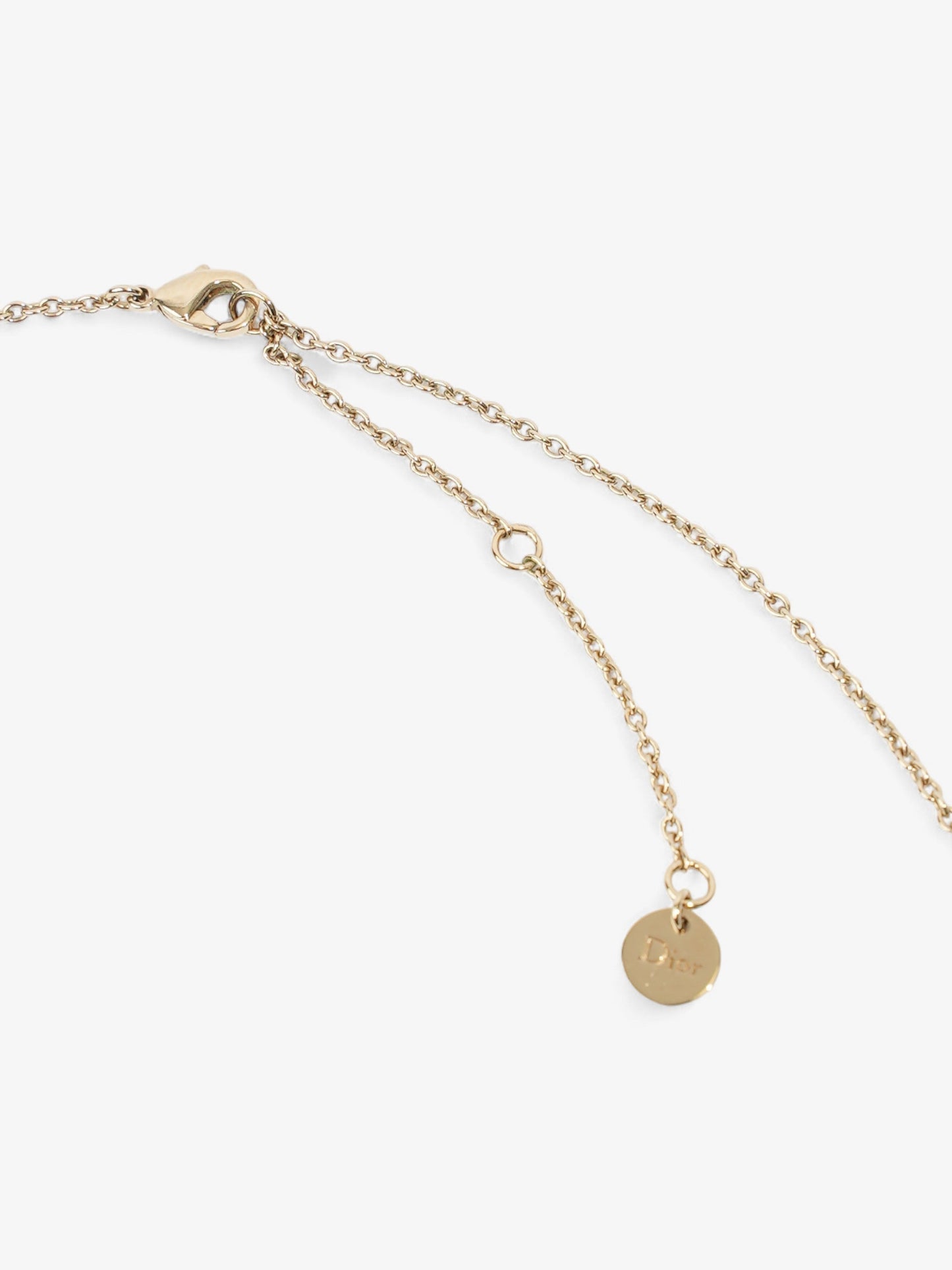 Christian Dior CD Necklace Gold Base Metal