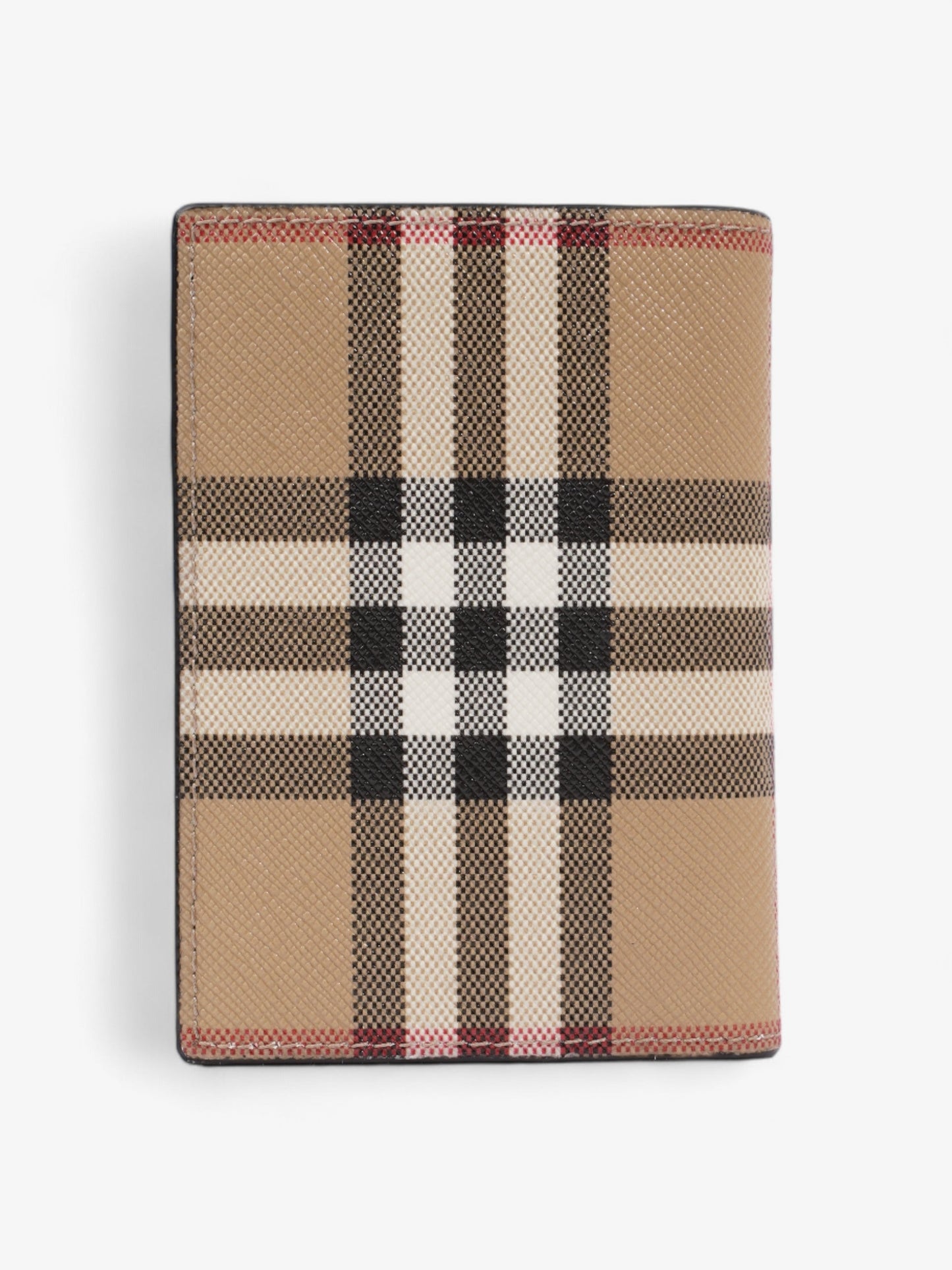 Burberry Check Folding Wallet Vintage Check Coated Canvas