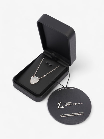 Gucci Trademark Heart Necklace Silver Silver Sterling