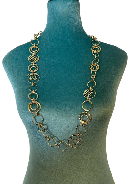 Chanel Letters 17C Paris-Cuba Runway Oversized Gold CC Necklace or Belt