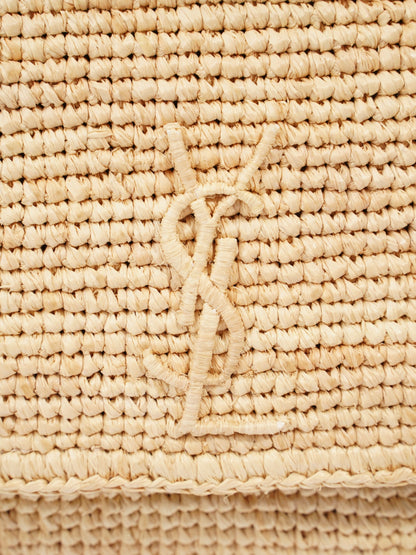 Saint Laurent Kate Natural Raffia Medium
