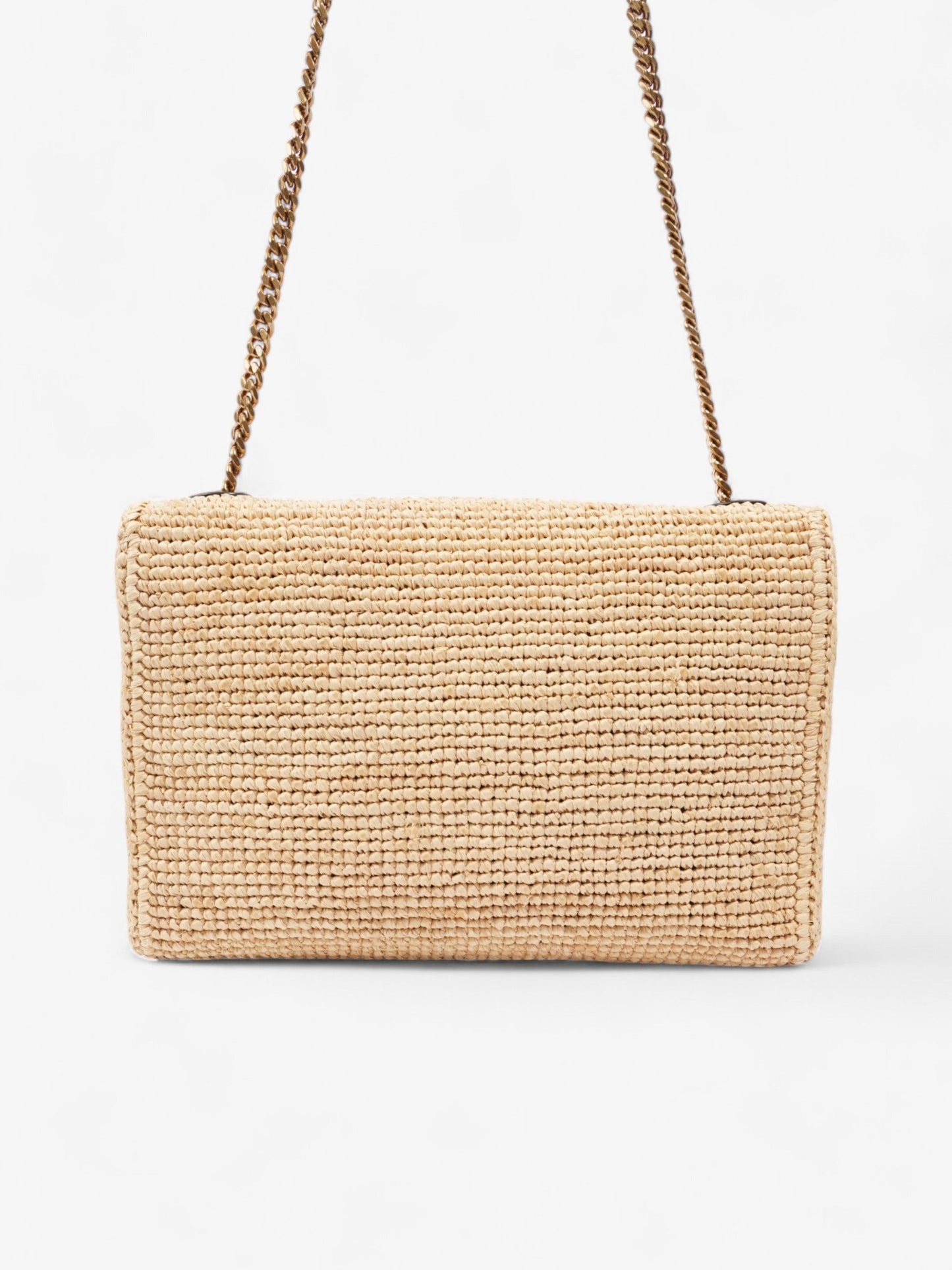 Saint Laurent Kate Natural Raffia Medium