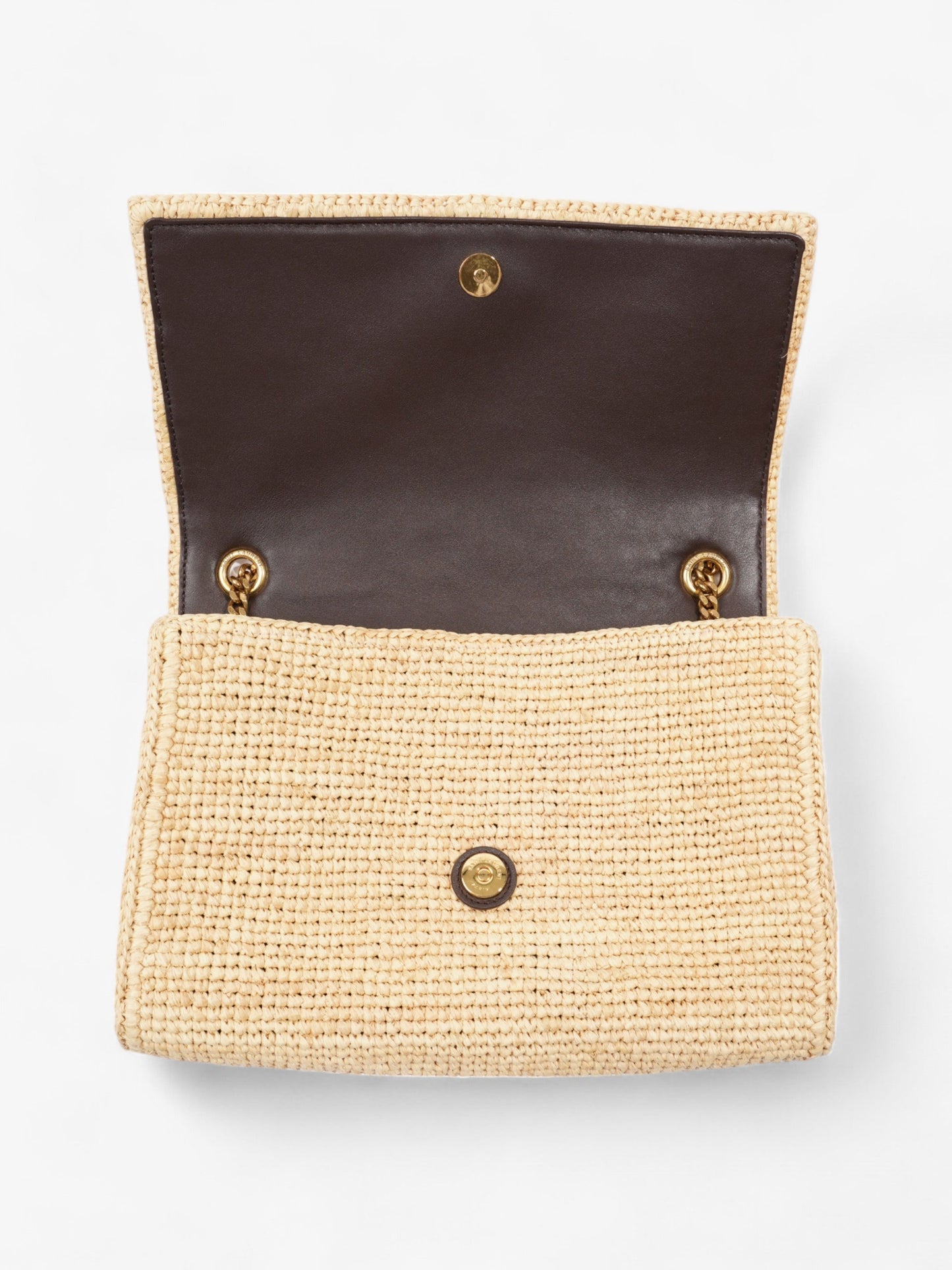 Saint Laurent Kate Natural Raffia Medium