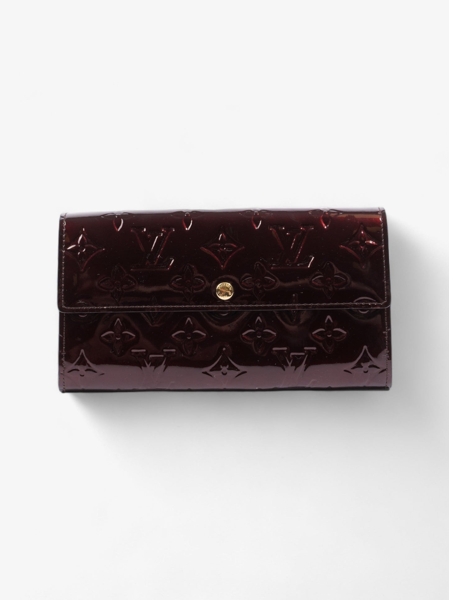 Louis Vuitton Sarah Wallet Burgundy Vernis Leather