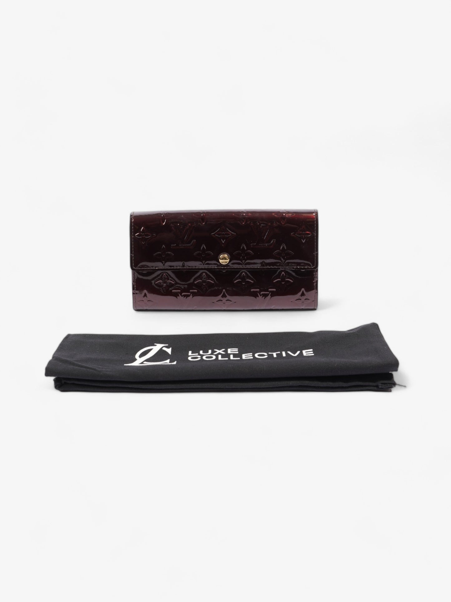 Louis Vuitton Sarah Wallet Burgundy Vernis Leather