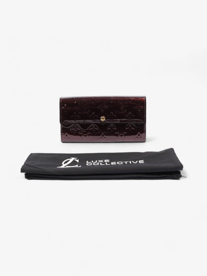 Louis Vuitton Sarah Wallet Burgundy Vernis Leather