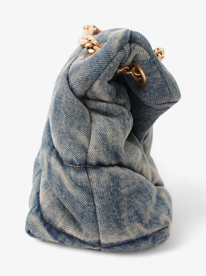 Saint Laurent Lou Lou Puffer Denim / Tan Denim Small