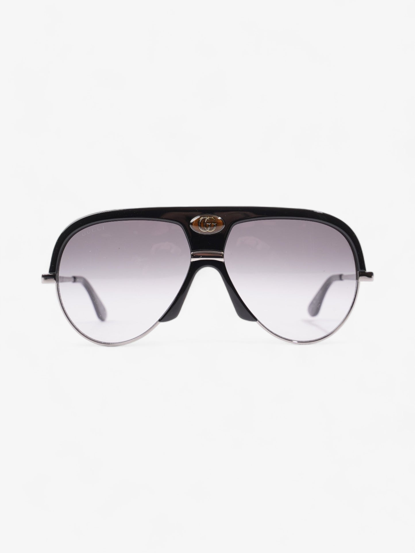 Gucci Navigator Sunglasses Black Acetate 145mm