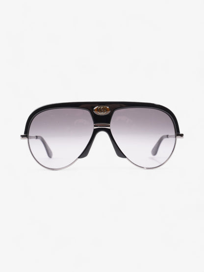 Gucci Navigator Sunglasses Black Acetate 145mm