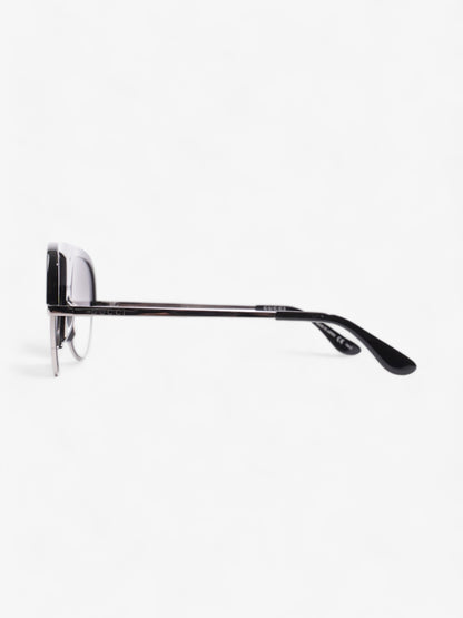Gucci Navigator Sunglasses Black Acetate 145mm