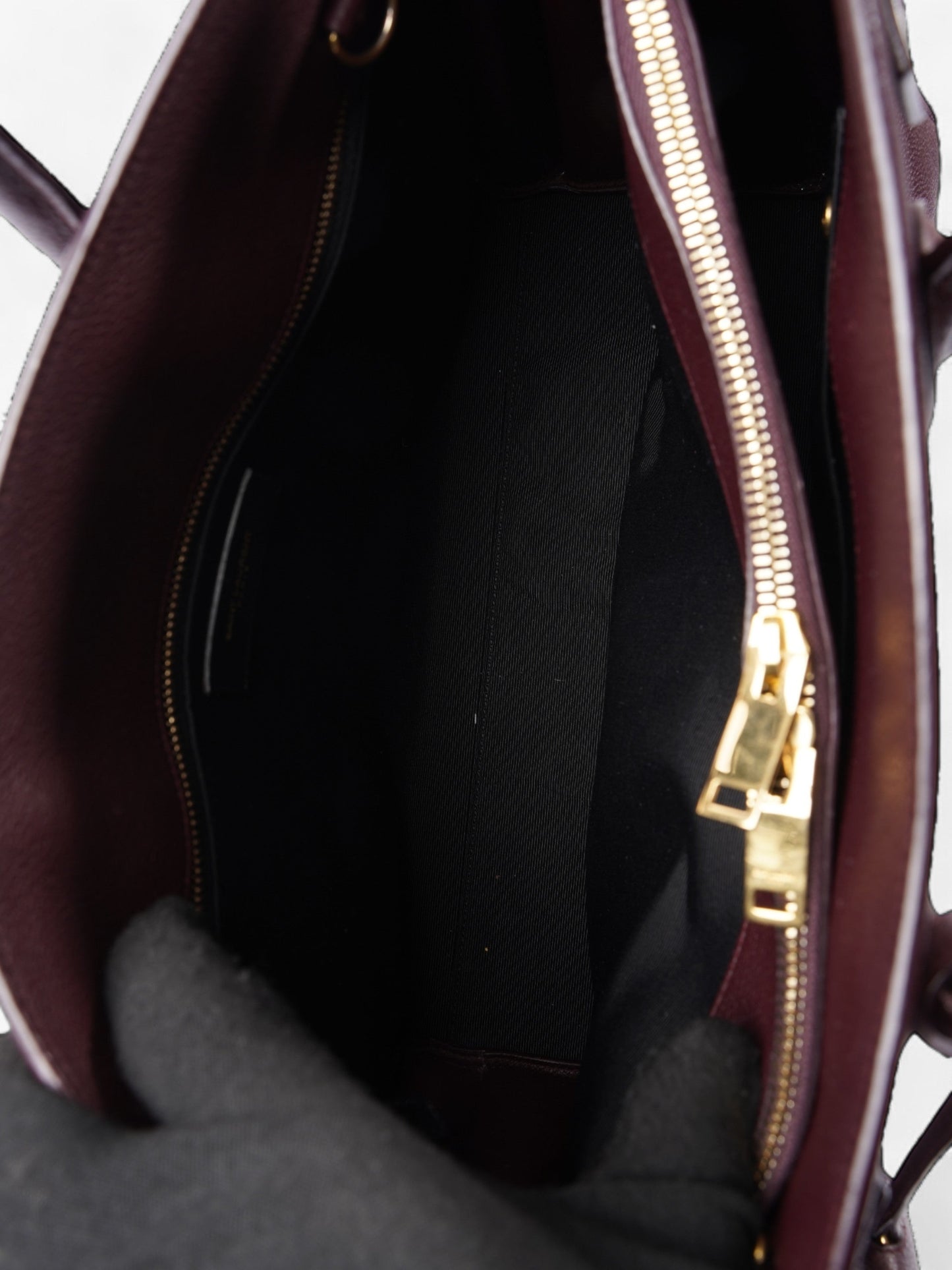 Saint Laurent Sac De Jour Maroon Grained Leather Small