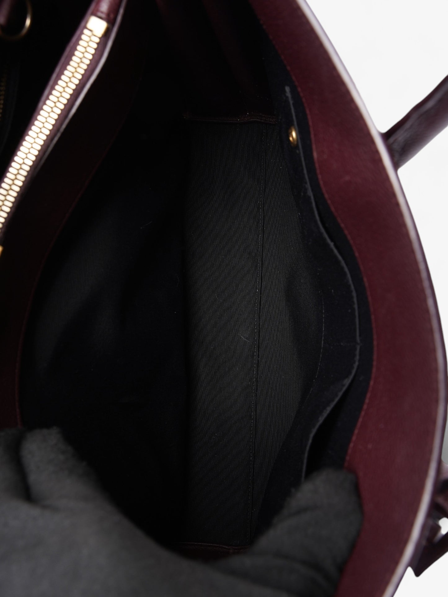 Saint Laurent Sac De Jour Maroon Grained Leather Small