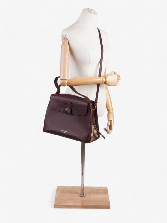 Burberry Camberley Burgundy / House Check Calfskin Leather Medium