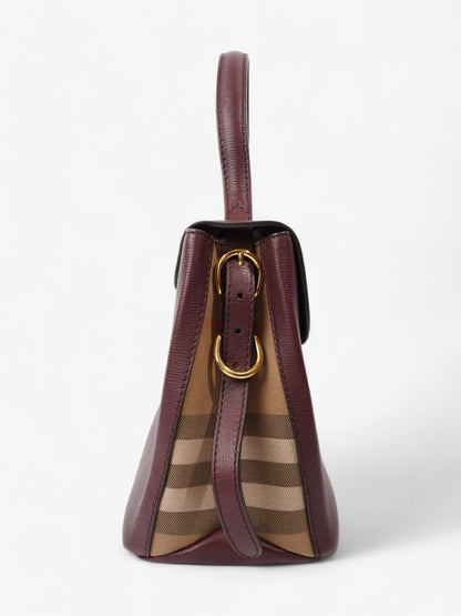 Burberry Camberley Burgundy / House Check Calfskin Leather Medium