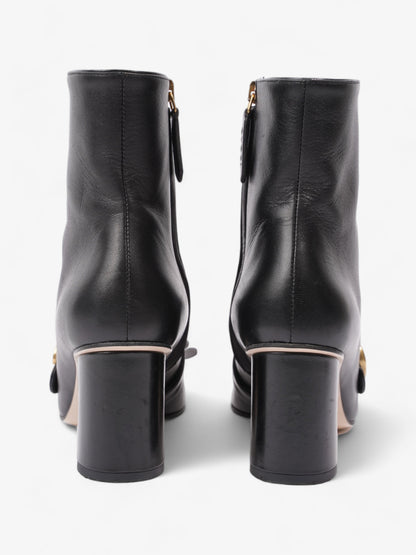 Gucci GG Marmont Fringe Block Heel 70mm Black Leather EU 37 UK 4