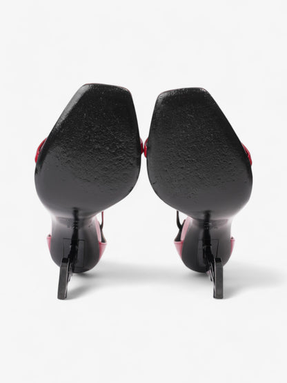 Saint Laurent Opyum Heels 110mm Red / Black Leather EU 37.5 UK 4.5