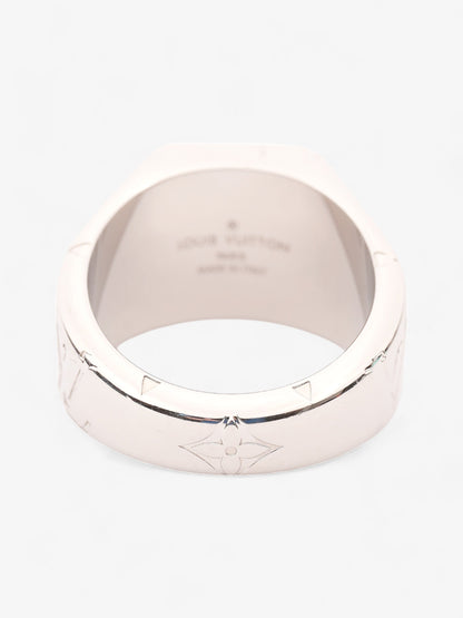 Louis Vuitton Monogram Signet Ring Silver Base Metal Large - 63mm