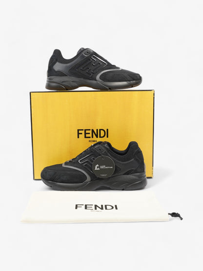 Fendi FF Runner Sneakers Black Mesh EU 42 UK 8