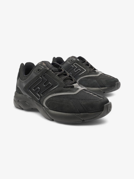 Fendi FF Runner Sneakers Black Mesh EU 42 UK 8