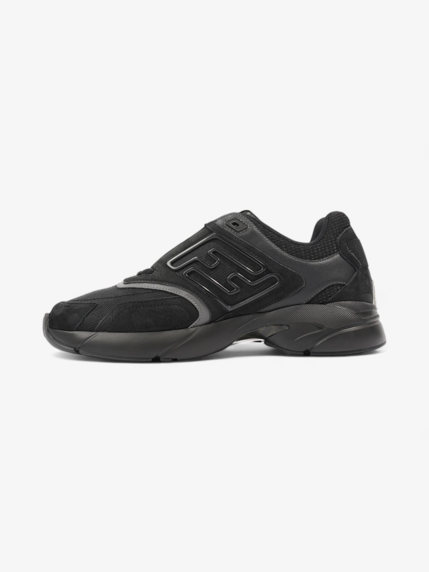 Fendi FF Runner Sneakers Black Mesh EU 42 UK 8