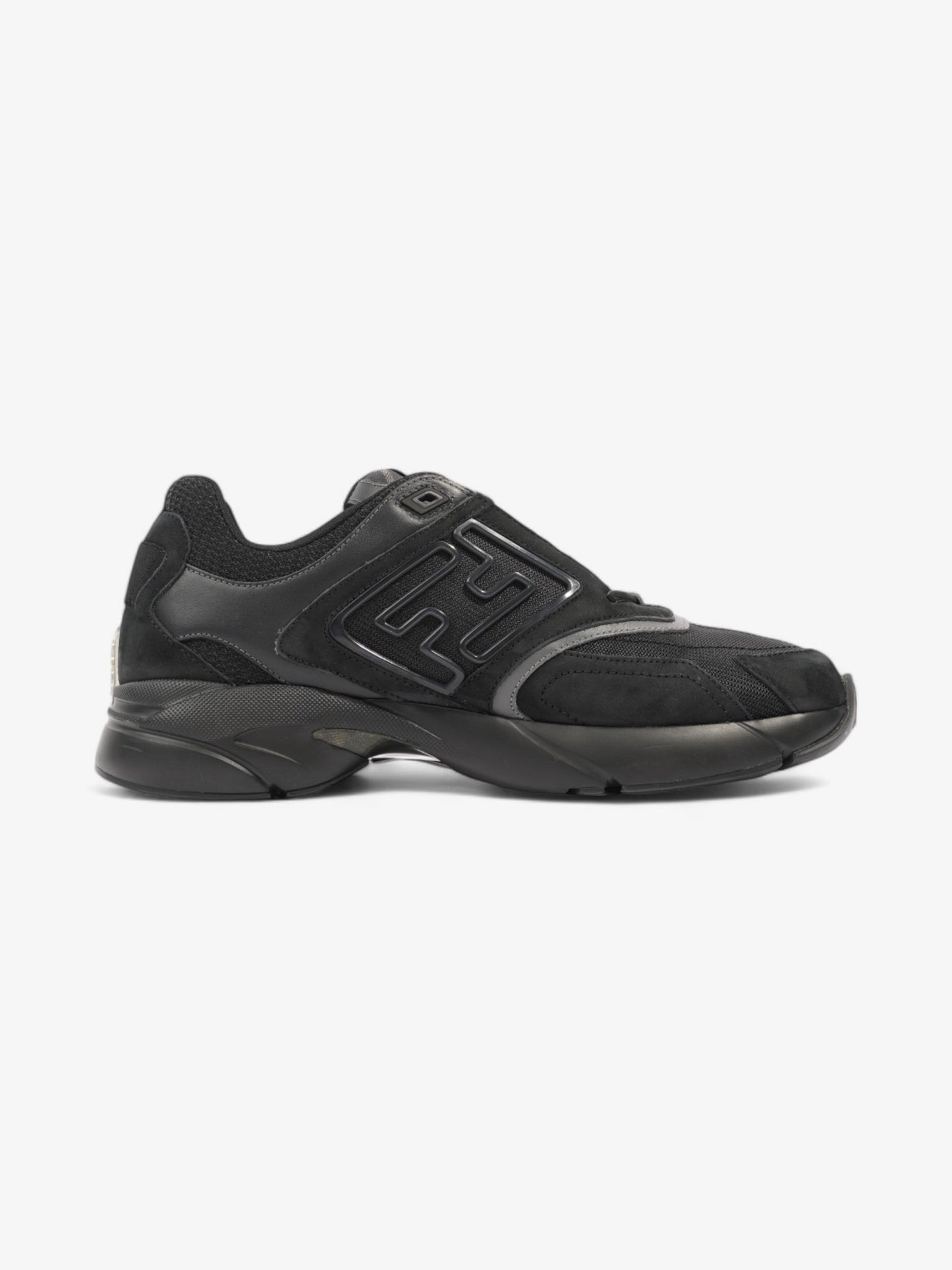 Fendi FF Runner Sneakers Black Mesh EU 42 UK 8