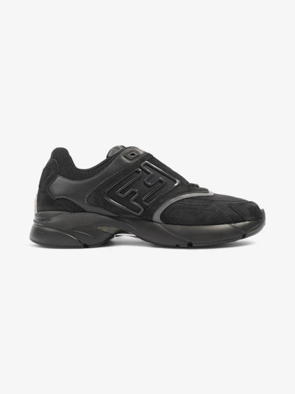 Fendi FF Runner Sneakers Black Mesh EU 42 UK 8