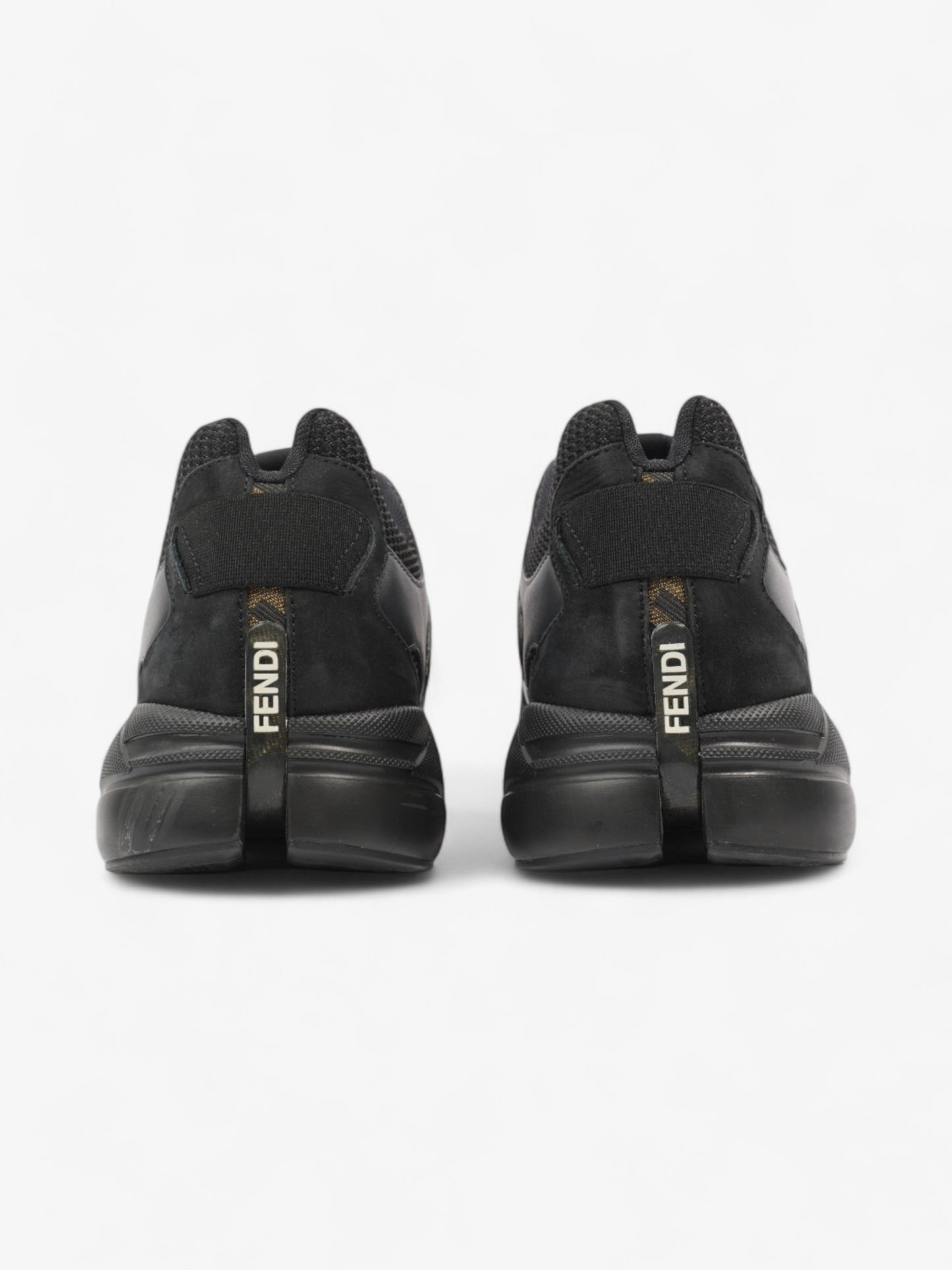 Fendi FF Runner Sneakers Black Mesh EU 42 UK 8
