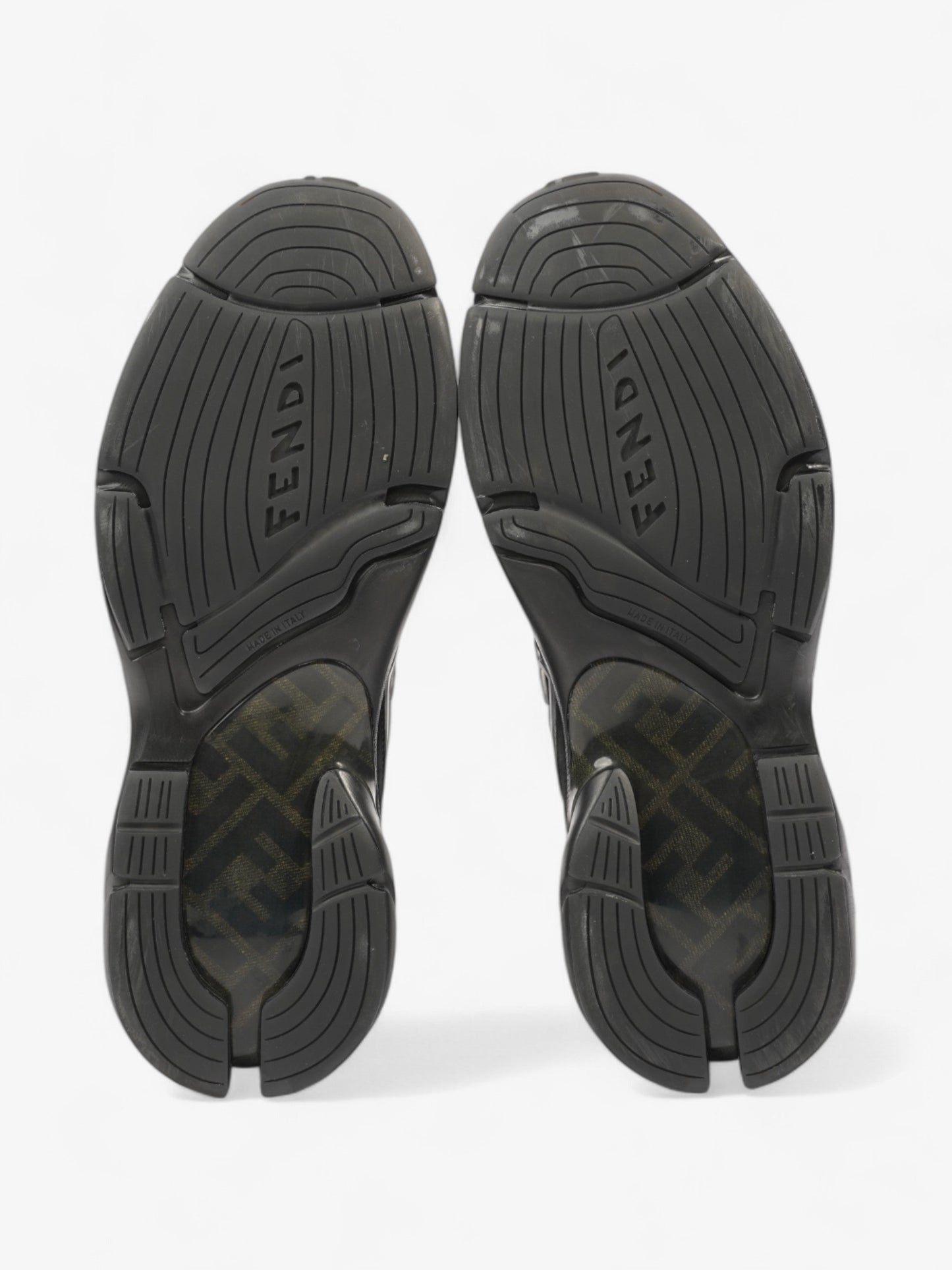 Fendi FF Runner Sneakers Black Mesh EU 42 UK 8