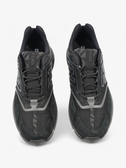 Fendi FF Runner Sneakers Black Mesh EU 42 UK 8