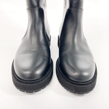Fendi Leather Long Boots Zucca Black