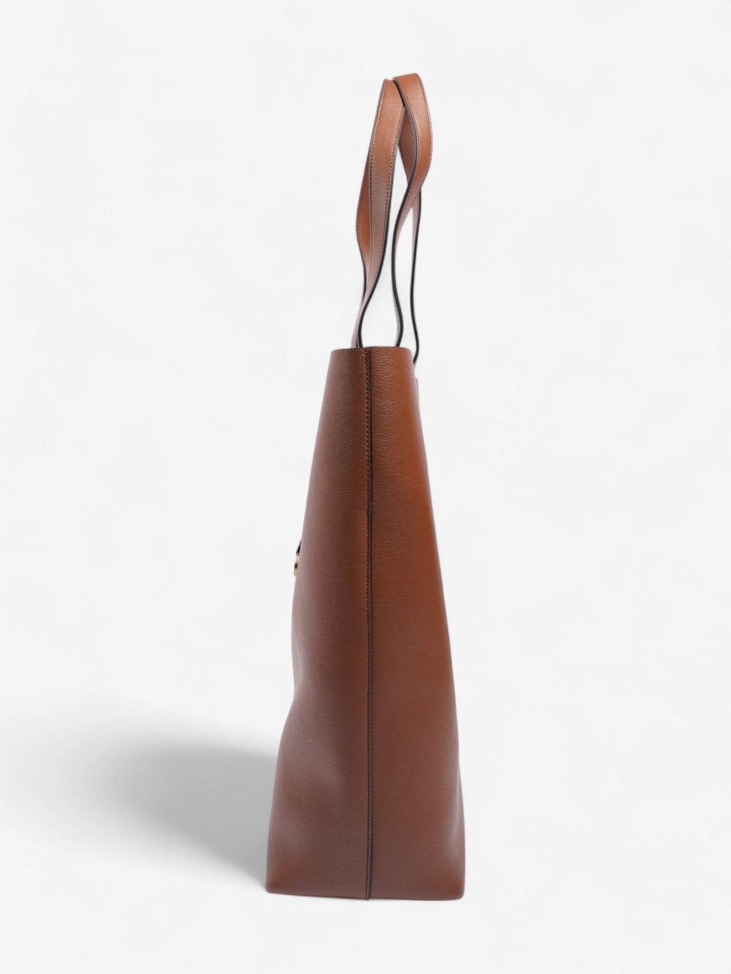 Saint Laurent Shopping Bag Brown Calfskin Leather N/S