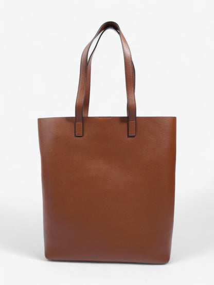 Saint Laurent Shopping Bag Brown Calfskin Leather N/S