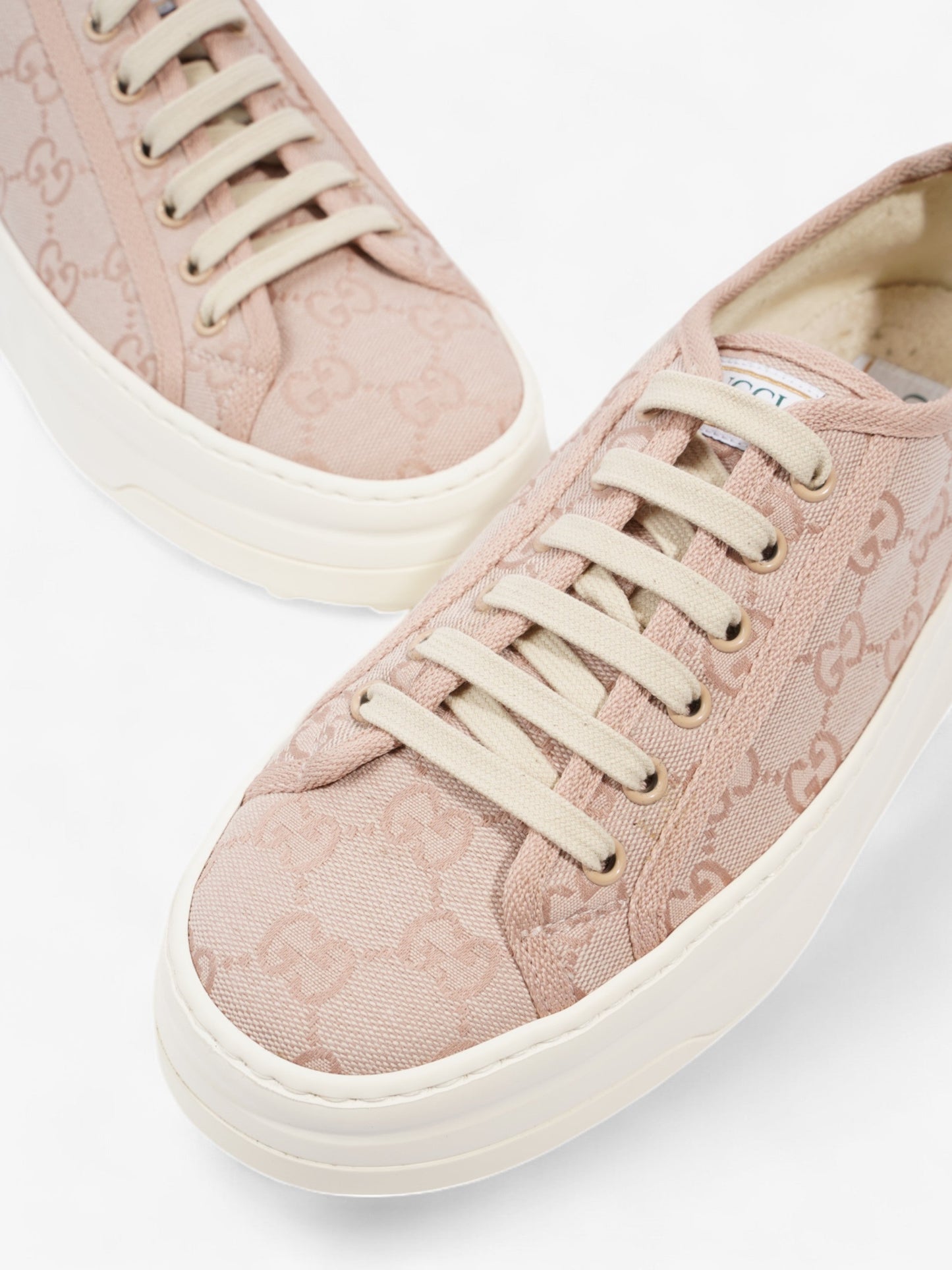 Gucci GG Tennis 1977 Sneakers Pink Canvas EU 39 UK 6