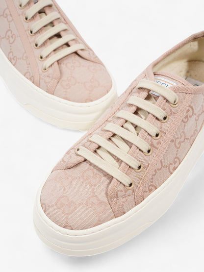 Gucci GG Tennis 1977 Sneakers Pink Canvas EU 39 UK 6