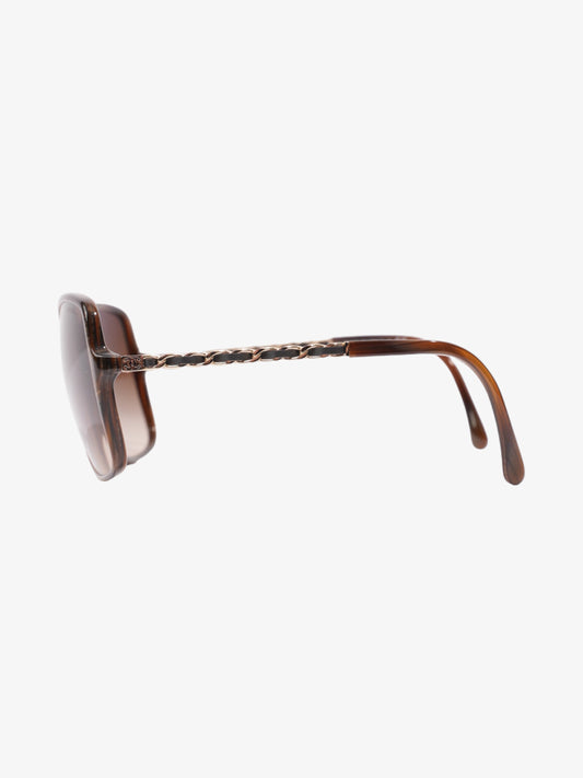 Chanel Square Sunglasses Brown  Acetate 135mm