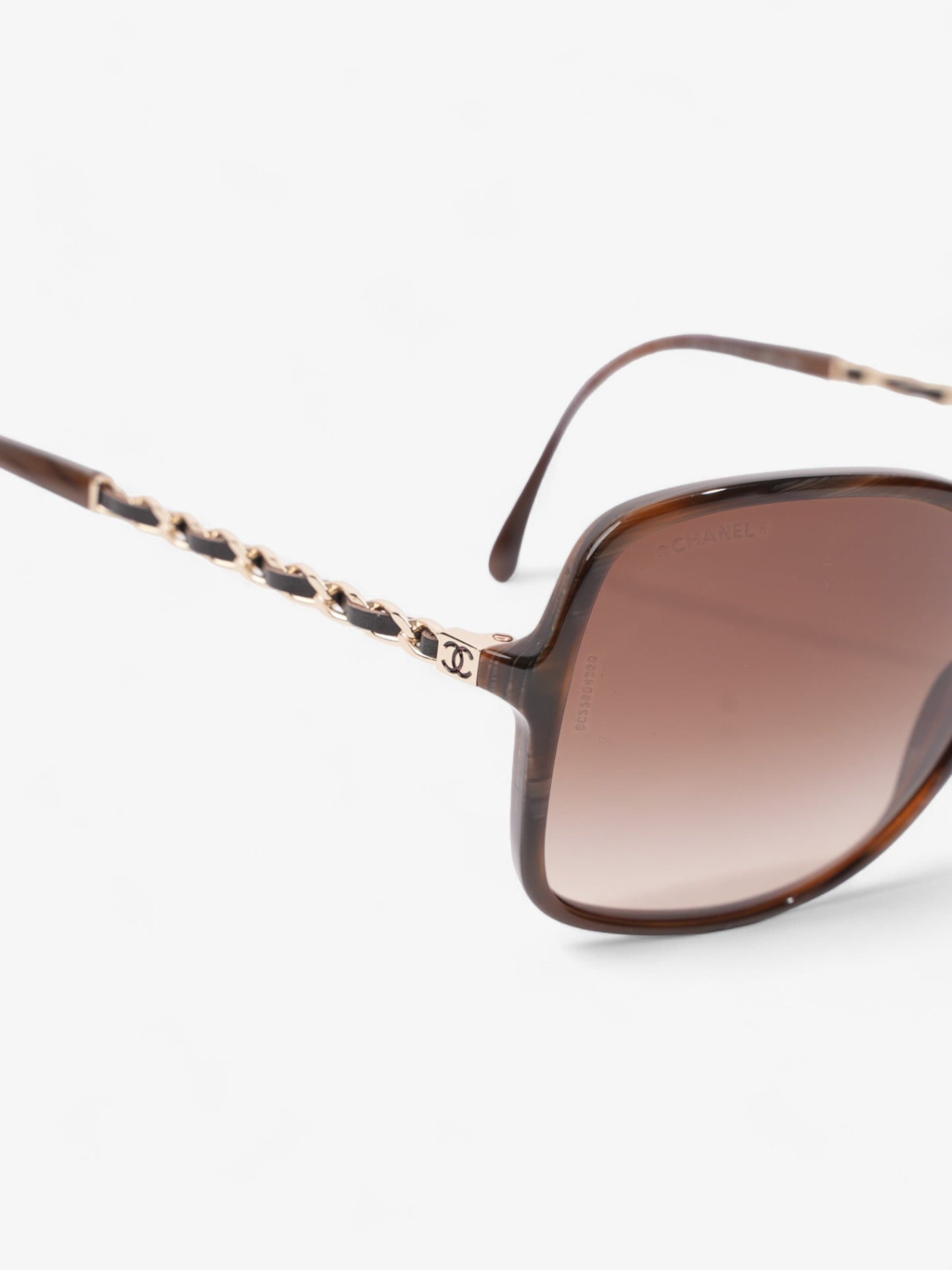 Chanel Square Sunglasses Brown  Acetate 135mm