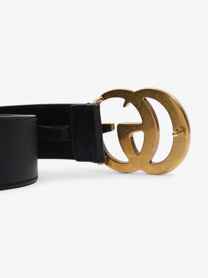 Gucci GG Marmont Wide Belt Black / Gold Leather 95cm / 38"