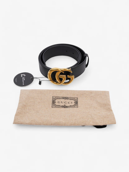 Gucci GG Marmont Wide Belt Black / Gold Leather 95cm / 38"
