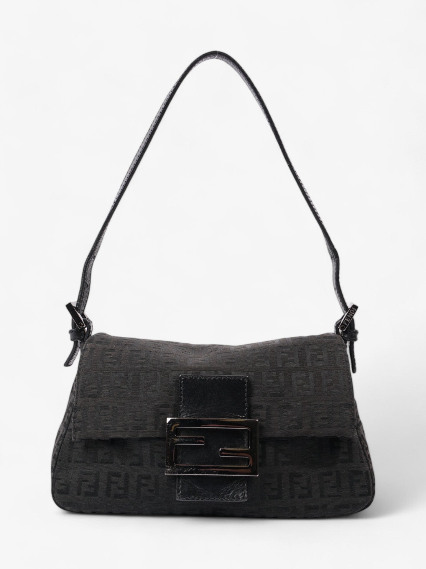 Fendi Mamma Baguette Black Canvas Mini