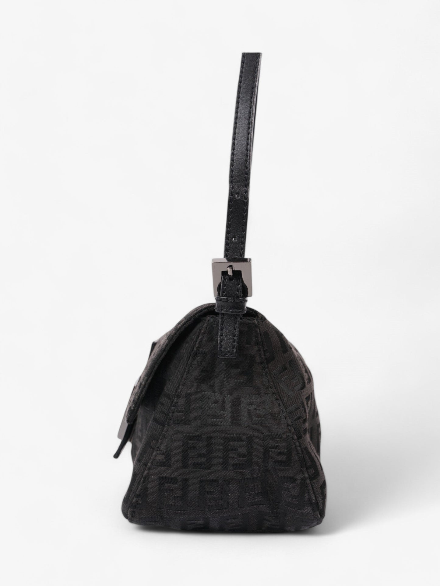 Fendi Mamma Baguette Black Canvas Mini