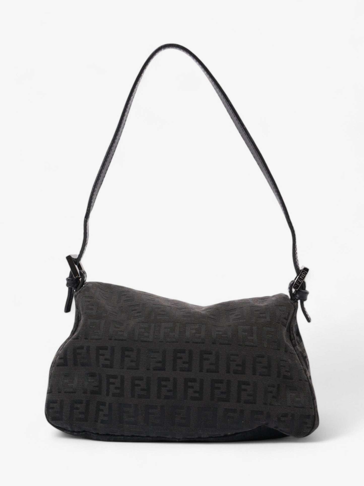 Fendi Mamma Baguette Black Canvas Mini