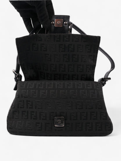 Fendi Mamma Baguette Black Canvas Mini