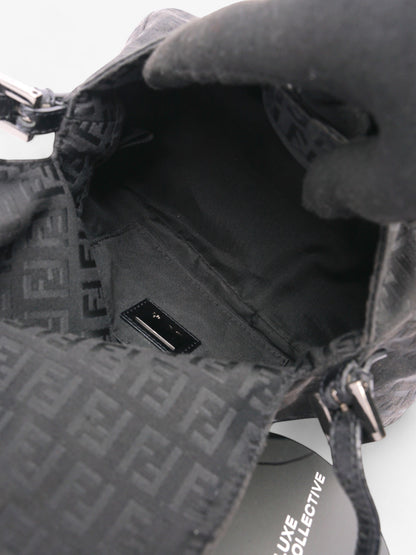 Fendi Mamma Baguette Black Canvas Mini