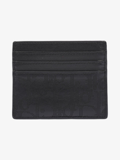 Christian Dior Oblique Galaxy Card Holder Black Leather