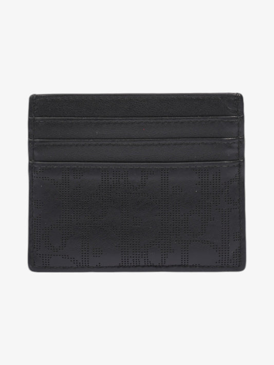 Christian Dior Oblique Galaxy Card Holder Black Leather